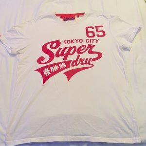 White super dry tshirt with original logo